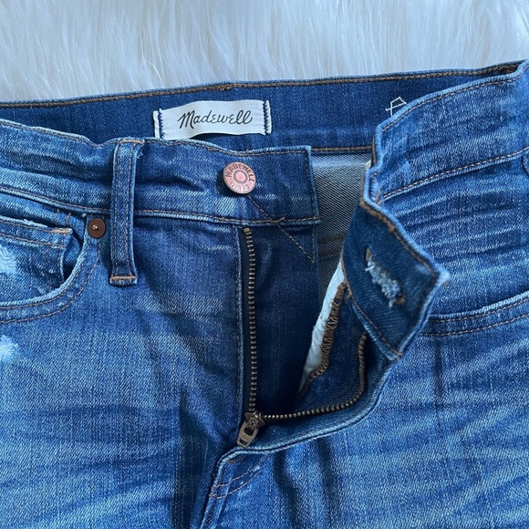 Madewell Distressed 9" High Rise Skinny Jeans Size 25 - Picture 8 of 10